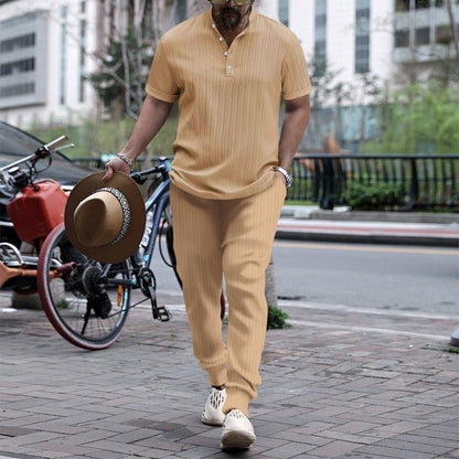 Herren Hemd Kurzarm Streifenmuster Sommer Modell