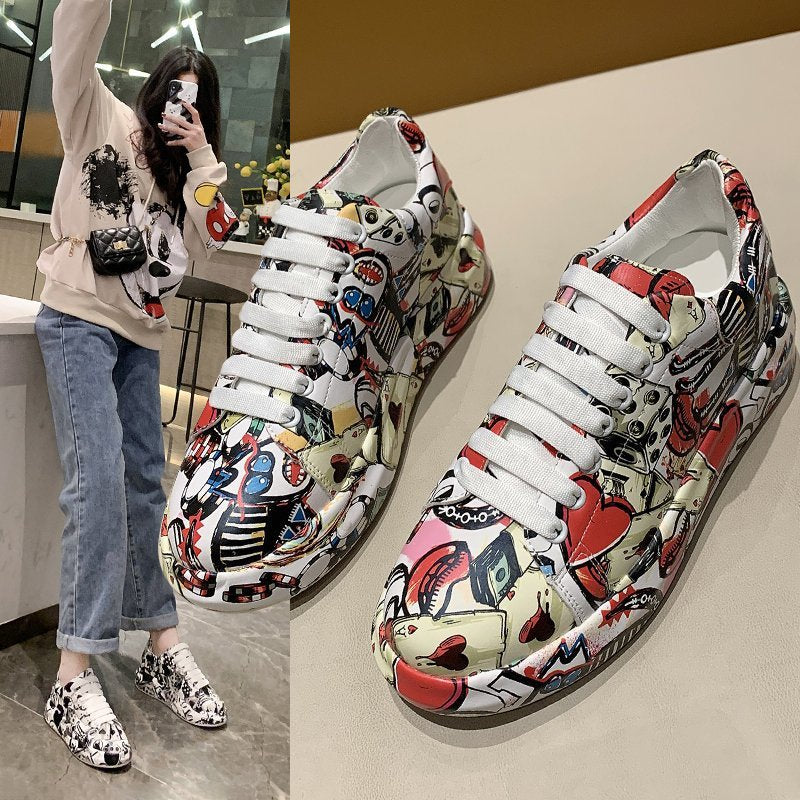 Damen Sneaker Bunt Comic Design Rutschfest - BerlinGlamour