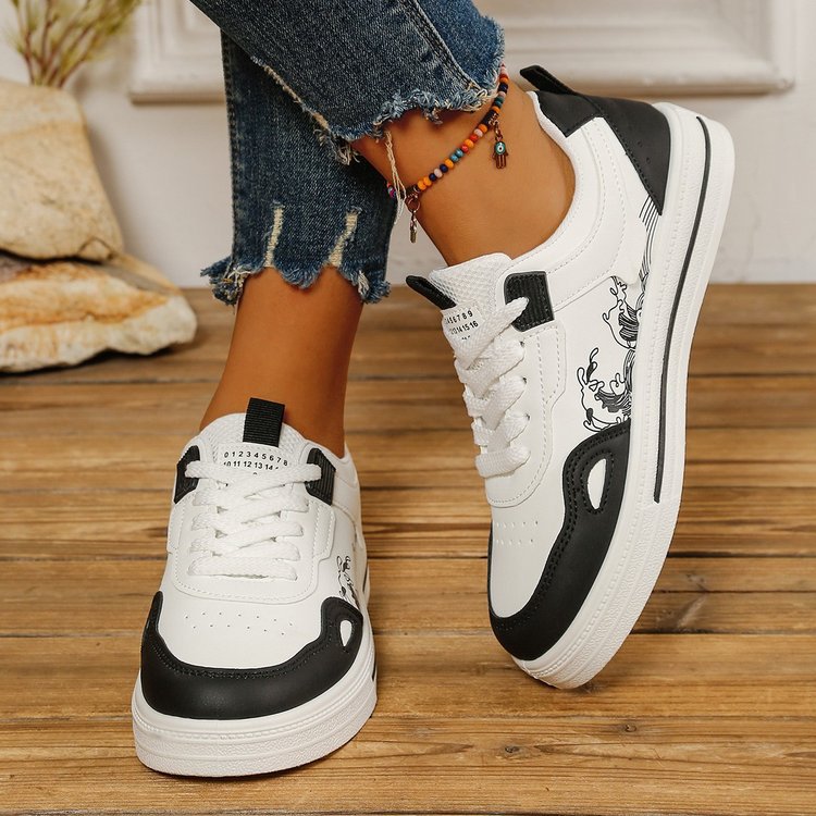 Damen Sneaker Bequem Lässig Sportlich Schwarz