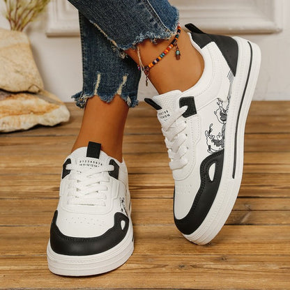 Damen Sneaker Bequem Lässig Sportlich Schwarz