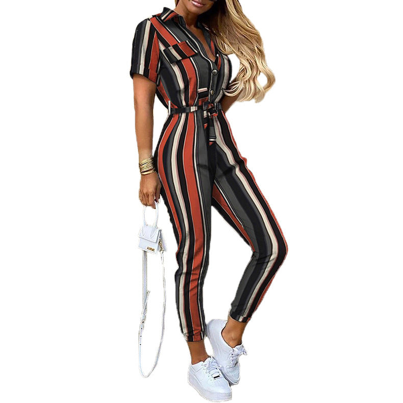 Damen Jumpsuit Modern mit Taschen und Taillenschnitt