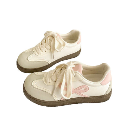 Damen Sneaker Bequem Schleifen Design Sportlich