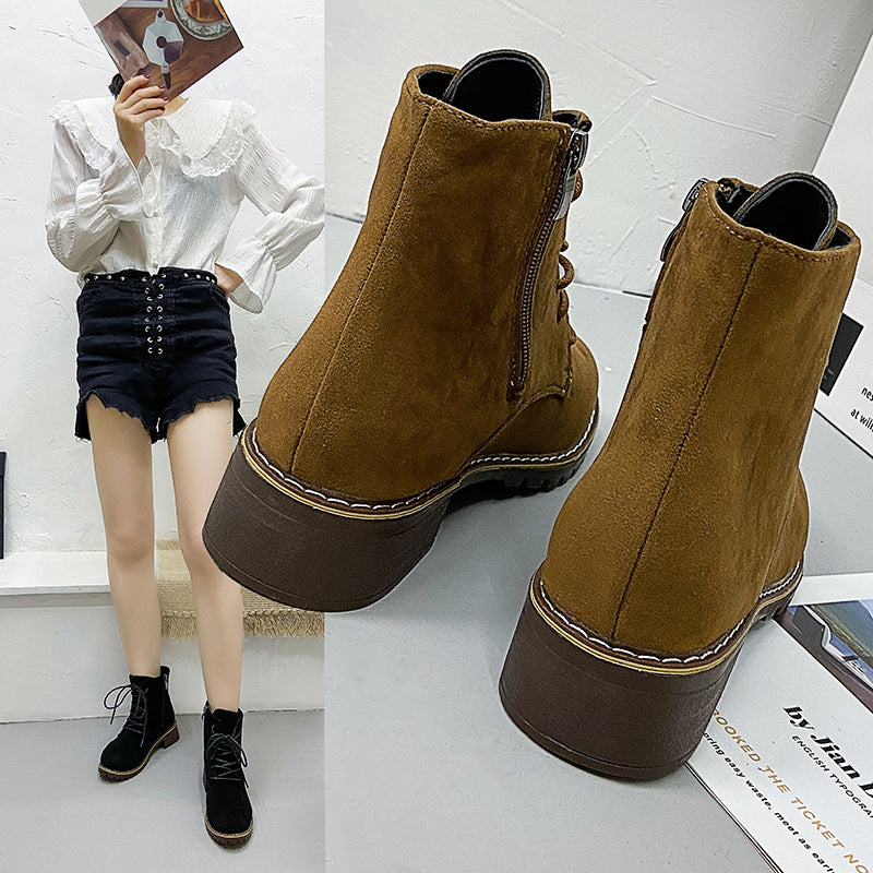 Damen Stiefel Ankle Wildleder Reißverschluss Sohle Berlin