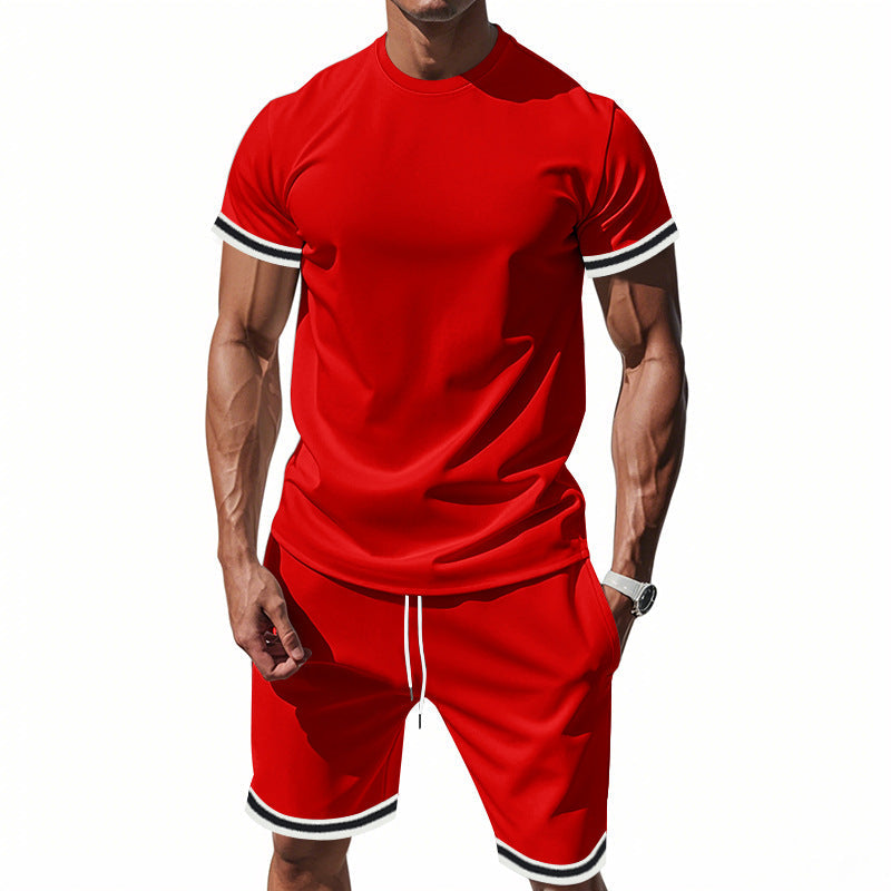 Herren Kurzarmshirt Sportlich Modern Kontrastdetails - BerlinGlamour