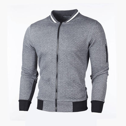 Herren Steppjacke Sportlich Reißverschluss Kontrast