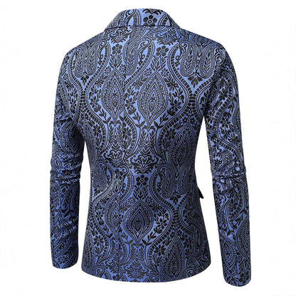 Herren Blazer Paisley Muster Elegant Modern