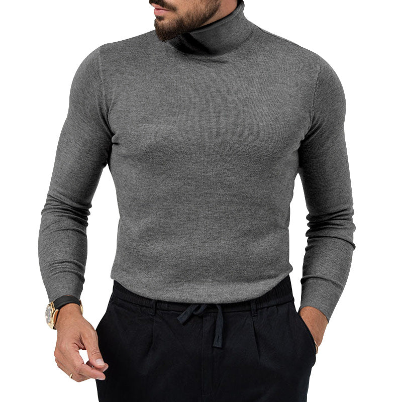 Herren Rollkragenpullover aus Merinowolle Eleganter Winterpullover - BerlinGlamour