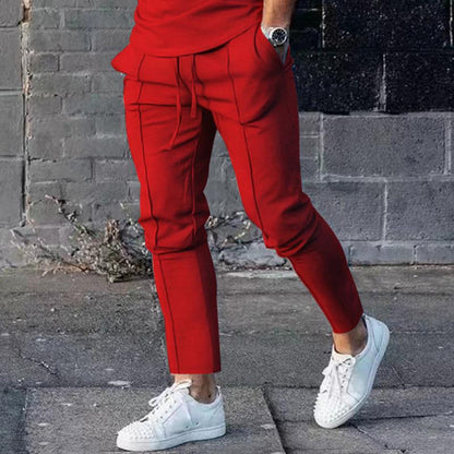 Herren Jogginghose Elegant Sportlich Schwarz