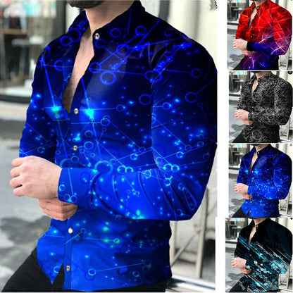 Herren Hemd Langarm Modern Techno-Style