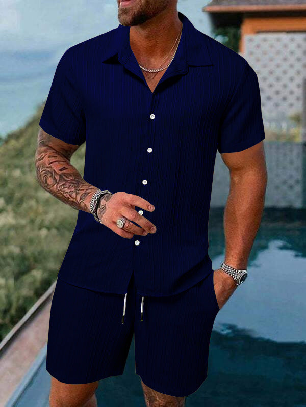 Herren Sommer Set: Leichtes Hemd und Shorts Komfort