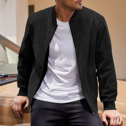 Herren Sportjacke Lässig mit Taschen Grau
