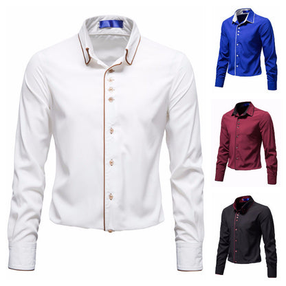 Herren Hemd Elegantes Design mit Kontrast