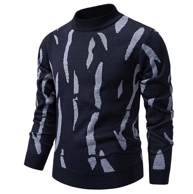 Modischer Herren Pullover Grafik Muster Trendig