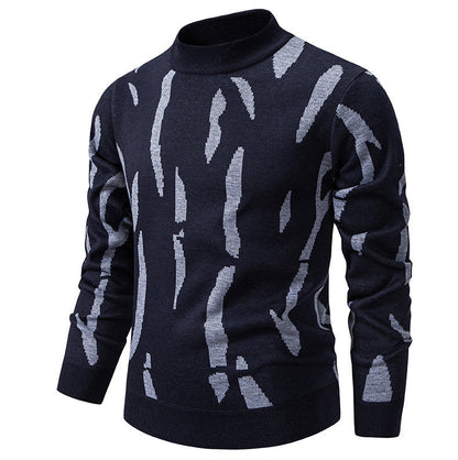 Modischer Herren Pullover Grafik Muster Trendig