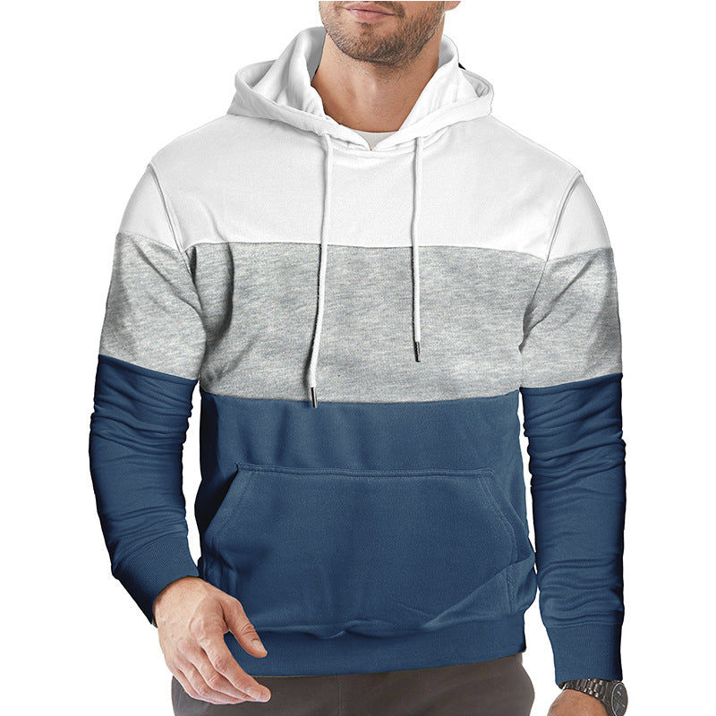 Herren Kapuzenpullover Modern Blockfarben Design