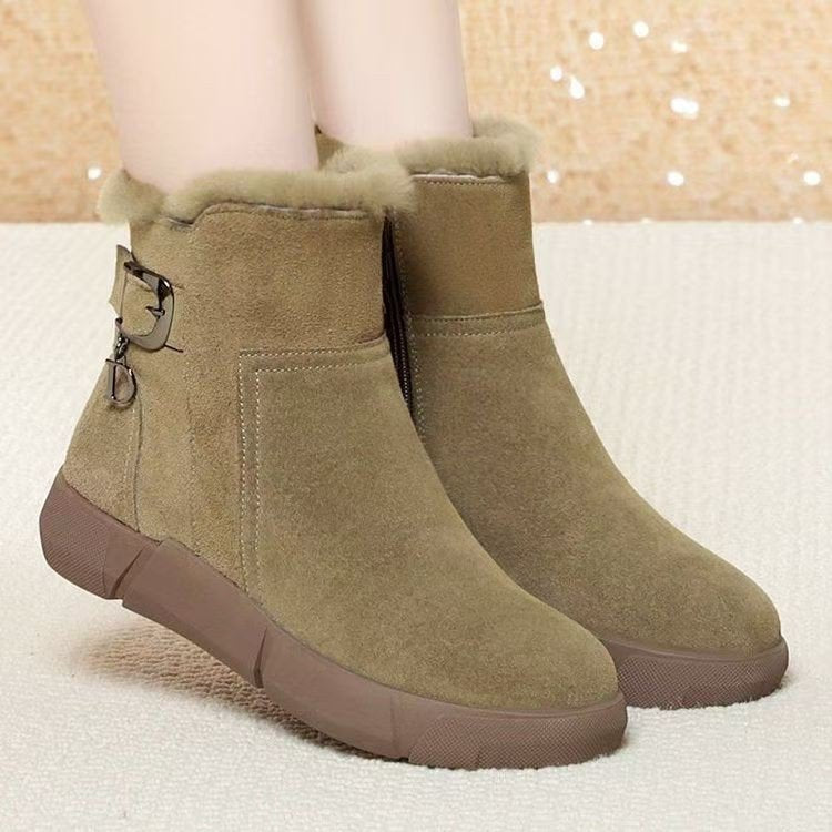 Damen Winterboots Flauschig Kunstfell Warm Damenschuhe