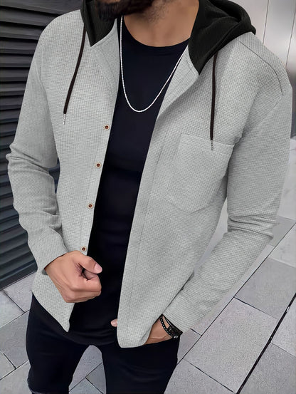 Herren Hoodie Kapuze Strukturiertes Design Streetwear