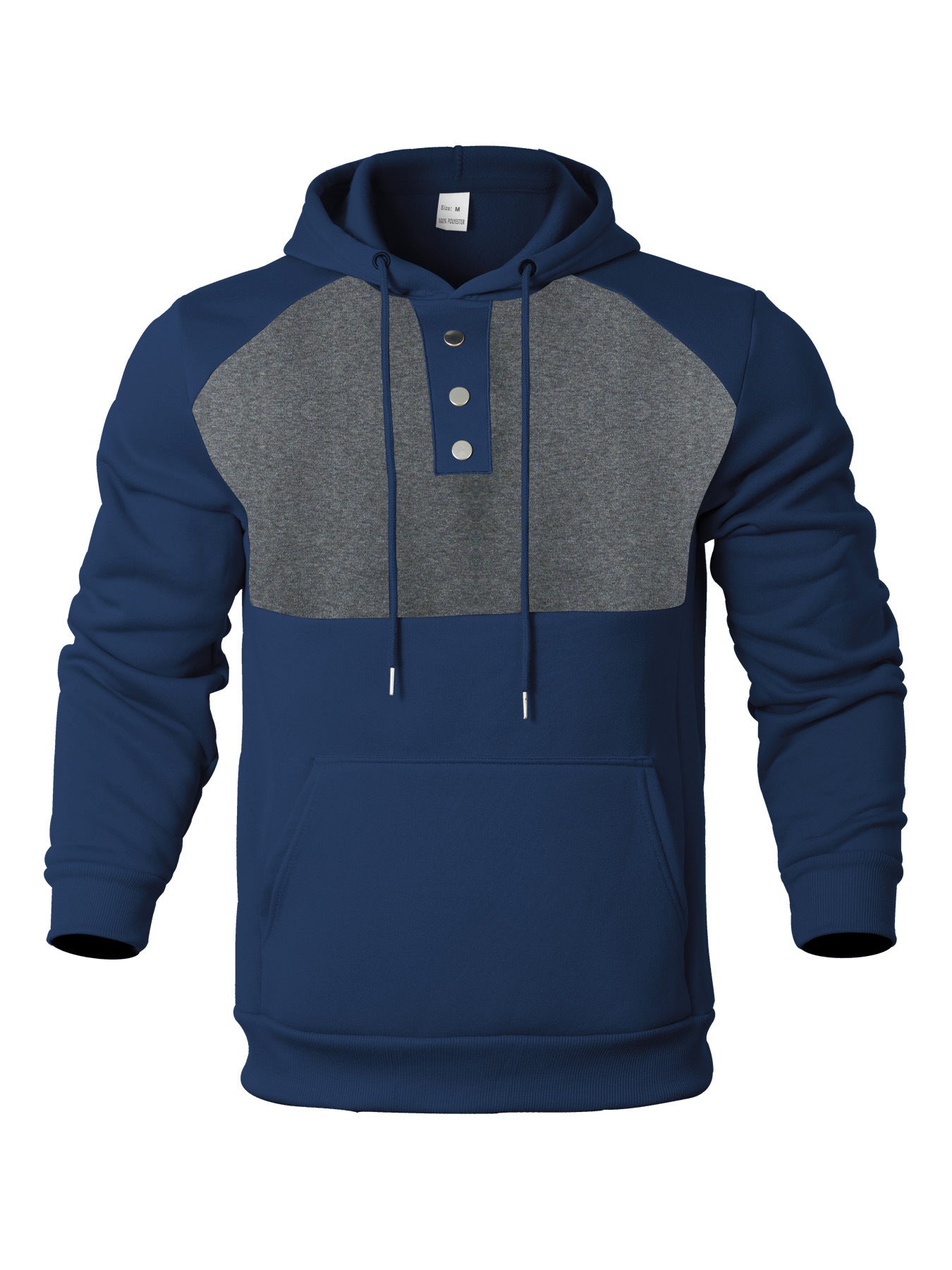 Herren Kapuzenpullover Sportlich Zwei-Ton-Design Modern