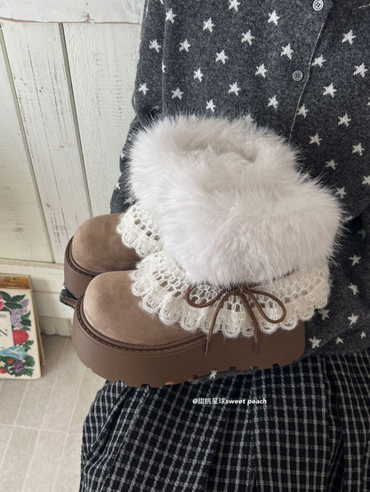 Damen Winterstiefel Kuschelig Kunstfell Warme Mode