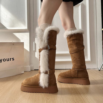 Damen Winterstiefel Kuschelig Weiches Kunstfell Warm - BerlinGlamour