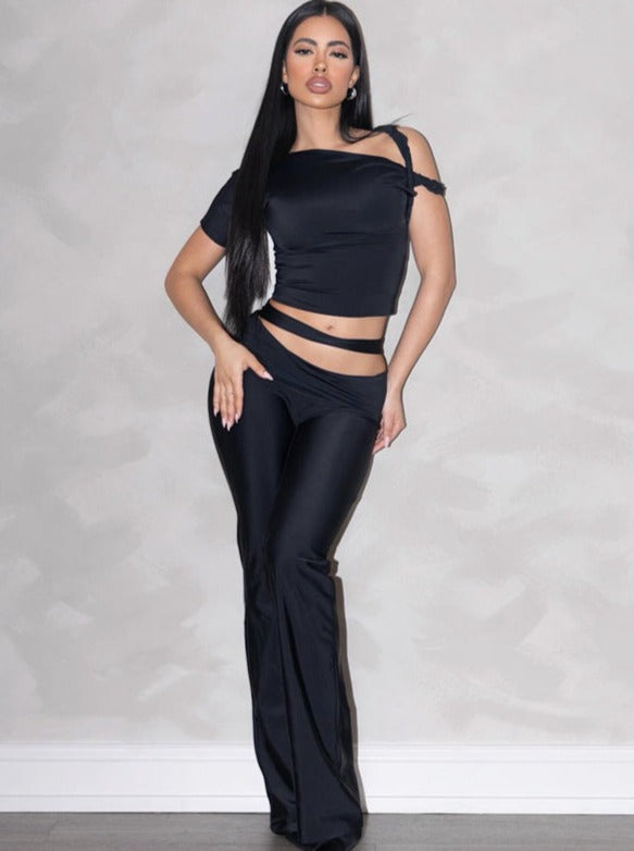 Asymmetrisches Set Damen Zweiteilig Modern - BerlinGlamour