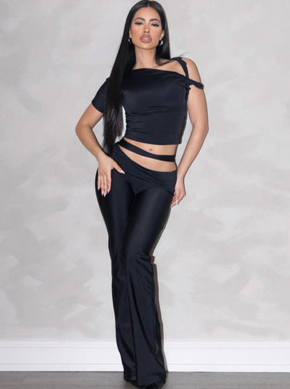 Asymmetrisches Set Damen Zweiteilig Modern - BerlinGlamour