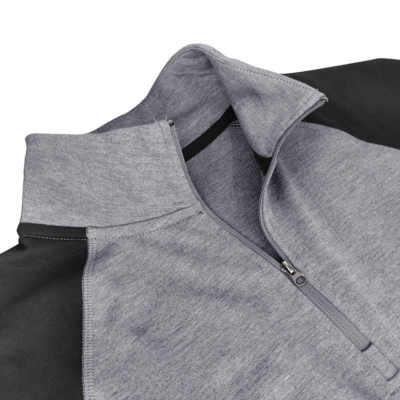 Herren Sportpullover Langarm mit Reißverschluss Ergonomisch