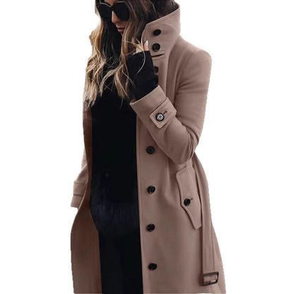 Damen Übergangsjacke Modisch Tailliert Slim Fit