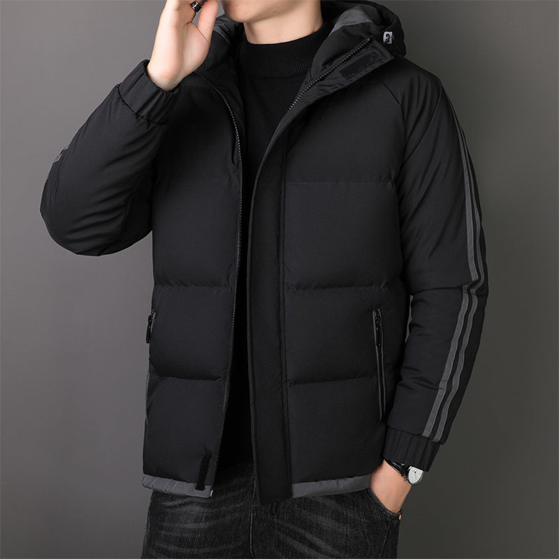 Herren Winterjacke isoliert mit Kapuze und Futter