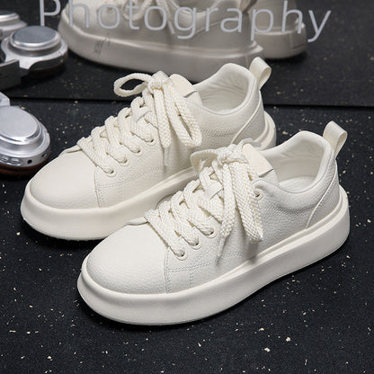 Damen Sneaker Sportlich Robust Leder Schuhe