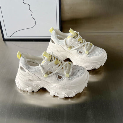 Damen Sneaker Sportlich Chunky Netzdesign Rutschfest