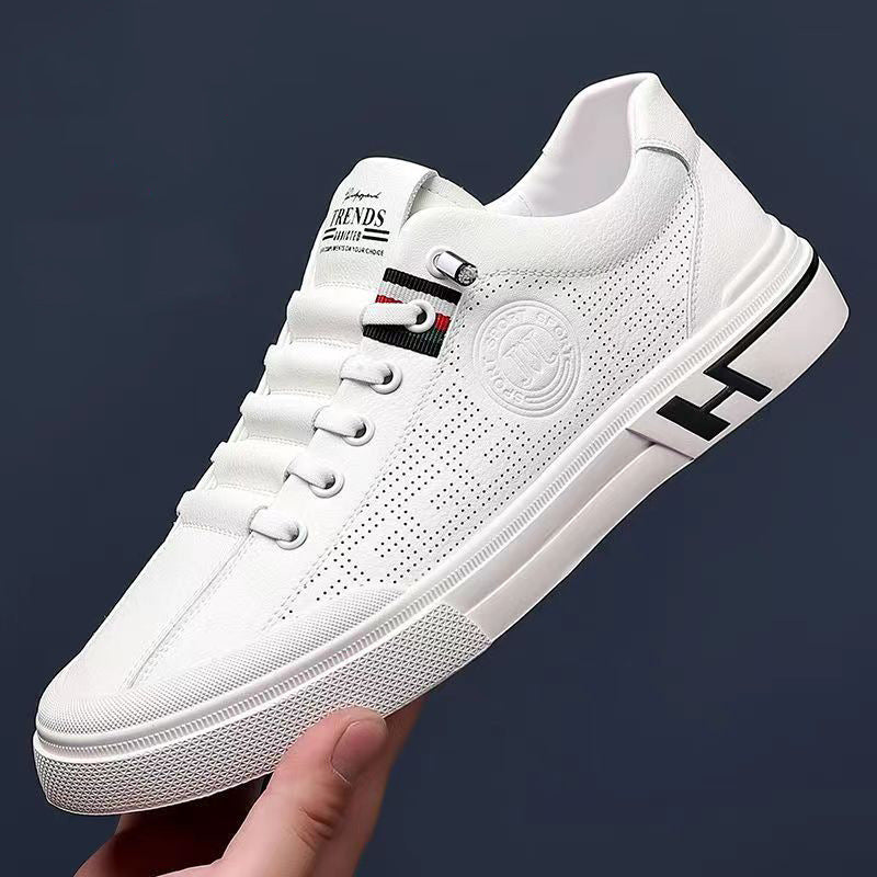 Damen Sneaker Atmungsaktiv Leder Rutschfest Moderne Schuhe