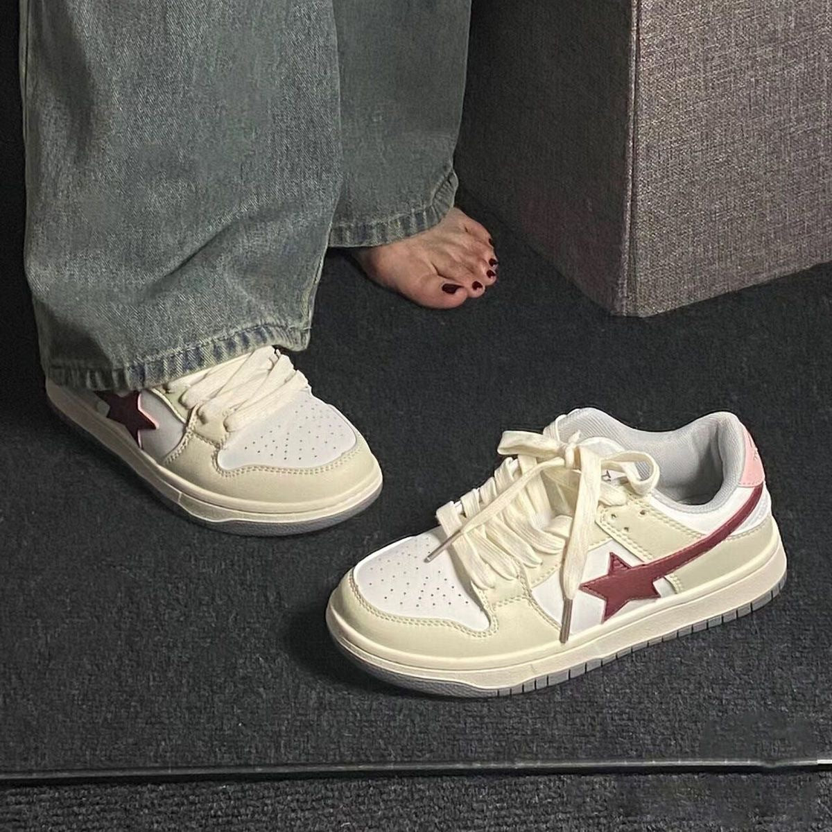 Damen Sneaker Retro Style Hochwertig