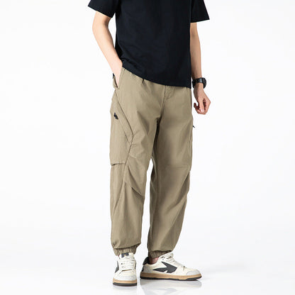 Herren Cargo-Hosen Bequem Gummizug Freizeit