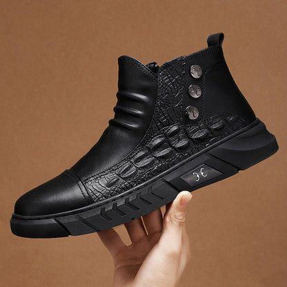 Damen Stiefeletten Modisch Rutschfest Schwarz Winter