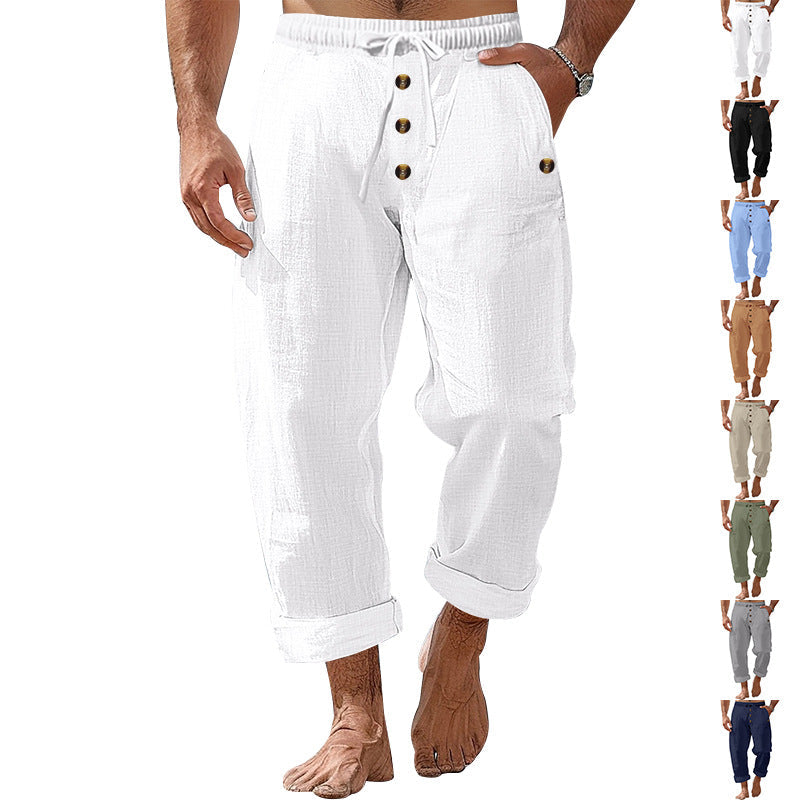 Herren Strandhose Leicht Baumwolle Sommerhose - BerlinGlamour