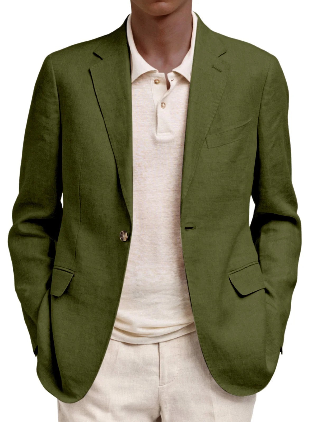 Herren Leinenjacke Elegant Sommer Modern