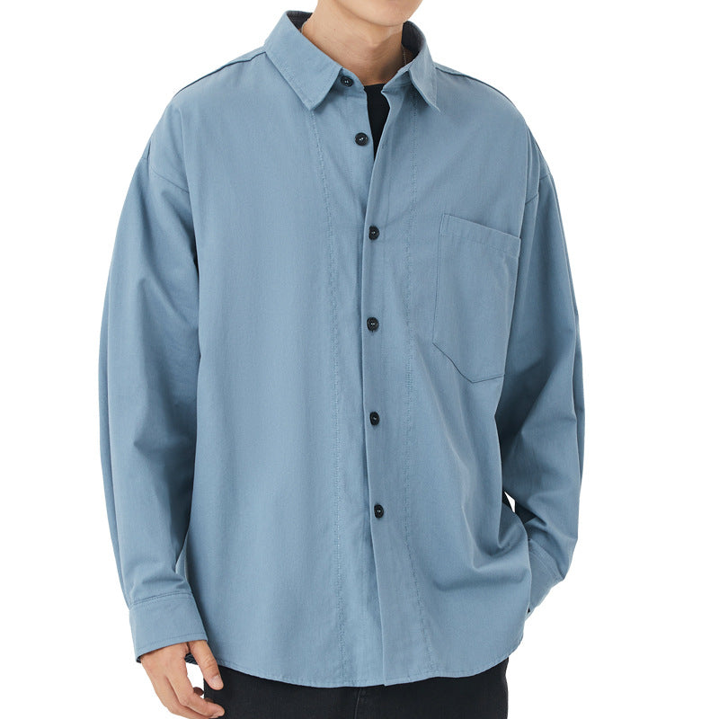 Herren Langarmhemdjacke Leicht Lässig Modern