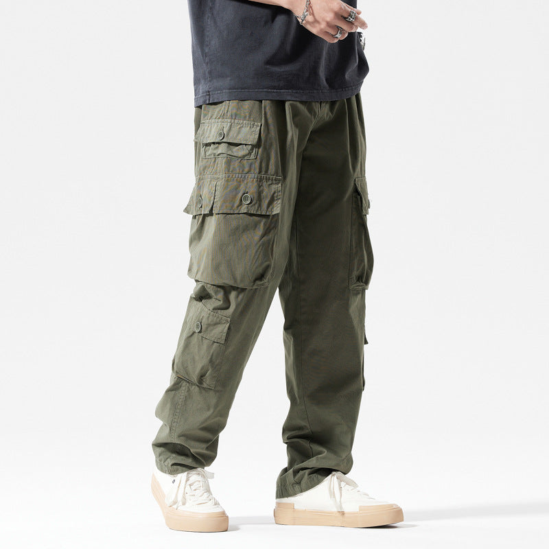 Herren Cargo-Hose Vieltaschen Elastischer Bund