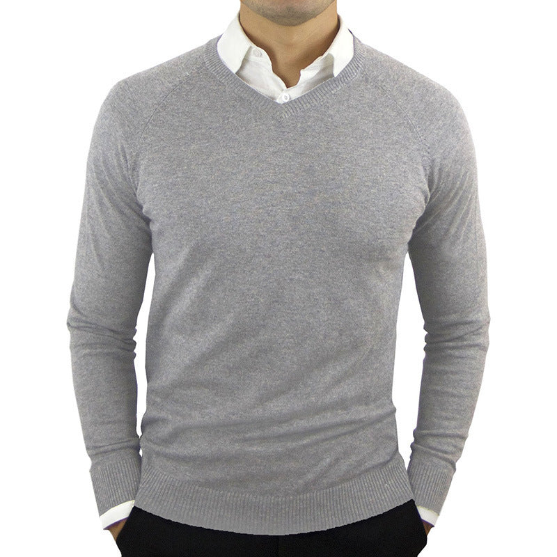 Herren Feinstrick Pullover V-Ausschnitt Modern Elegent