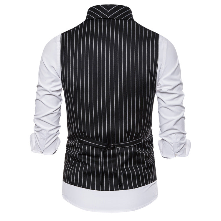 Herren Anzugweste Elegant Schwarze Slimfit
