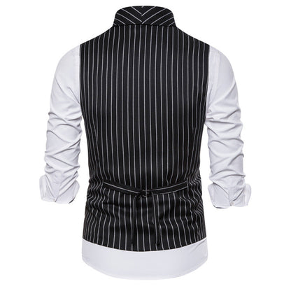 Herren Anzugweste Elegant Schwarze Slimfit