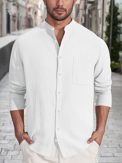 Herren Hemd Modern mit Struktur Optik Trendy