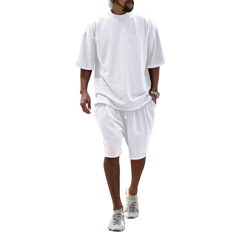 Herren Sommer Set Shorts Oberteil Relaxed Style