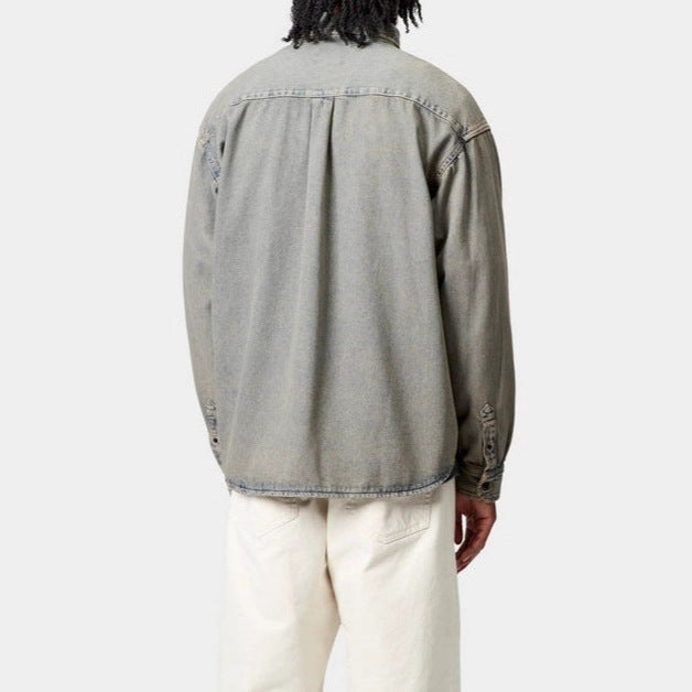Herren Jeansjacke Lässig Klassisch mit Patenttaschen