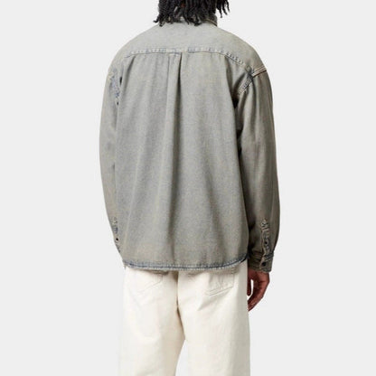 Herren Jeansjacke Lässig Klassisch mit Patenttaschen