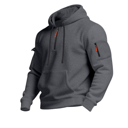 Schöne Sportliche Kapuzenpullover mit Reißverschluss und praktischen Taschen BerlinGlamour.