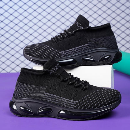 Damen Laufschuhe atmungsaktiv Stoßdämpfung Schwarz