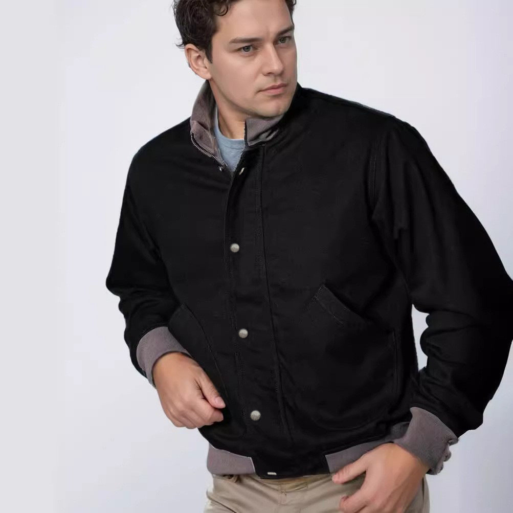 Herren Freizeitjacke Modern mit Taschen und Standkragen