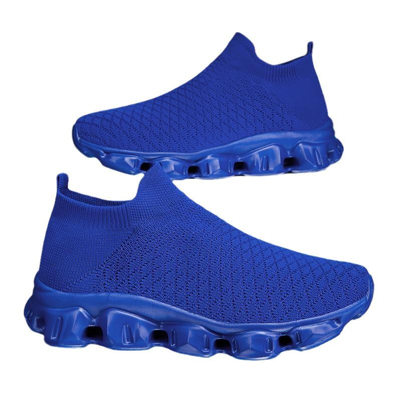 Damen Laufschuhe Atmungsaktiv Strick Schwarz Sport